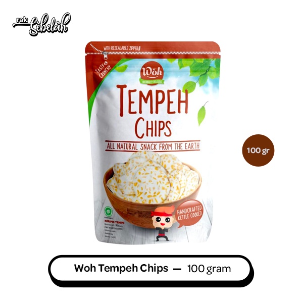 

Woh Tempeh Chips 100gr - Keripik Tempe Premium | Original | BBQ | Ayam Bakar | Seaweed BBQ | Lime Leaf | Daun Jeruk Pedas | Balado