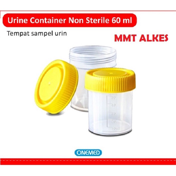 Urine Container Non Steril OneMed 60ml pot urine wadah urin