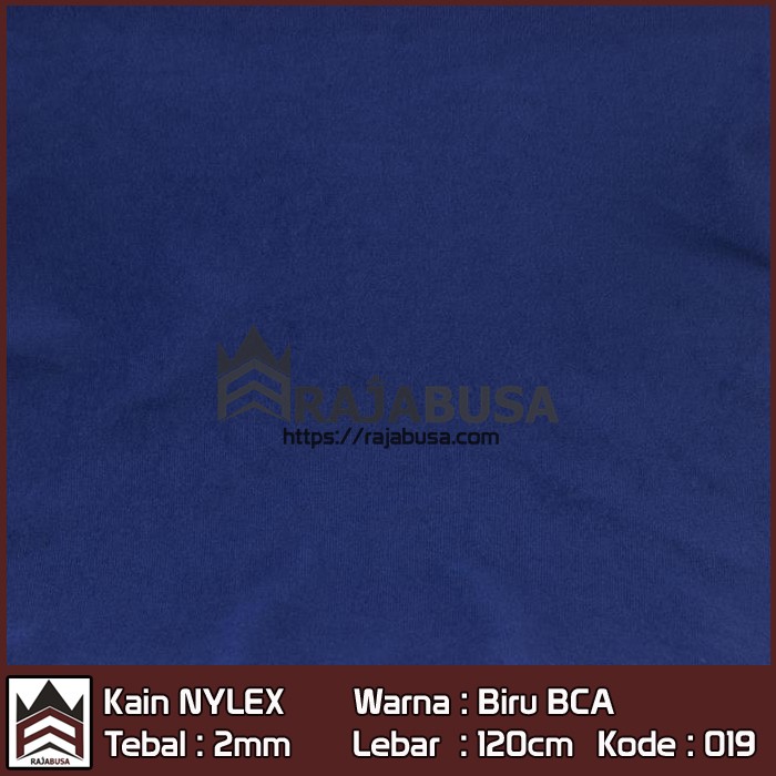 Kain Nylex Biru BCA - Kain Bulu Pendek | Toko Kain Boneka Terlengkap