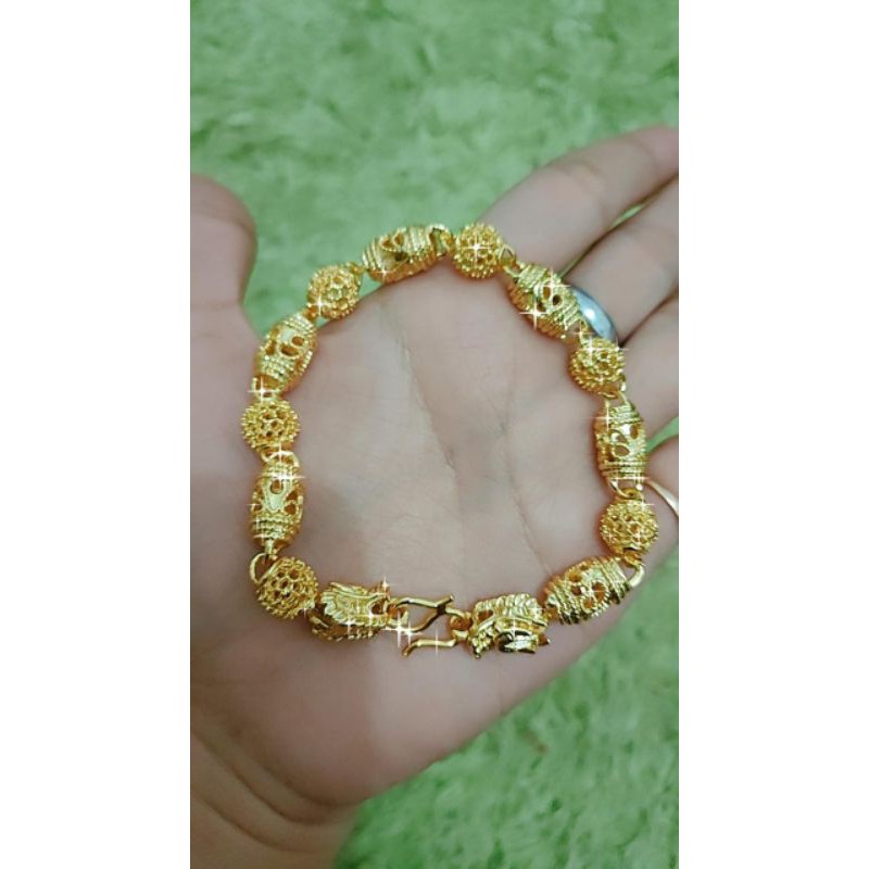 gelang emas muda kepalak dragon berat 7 gram