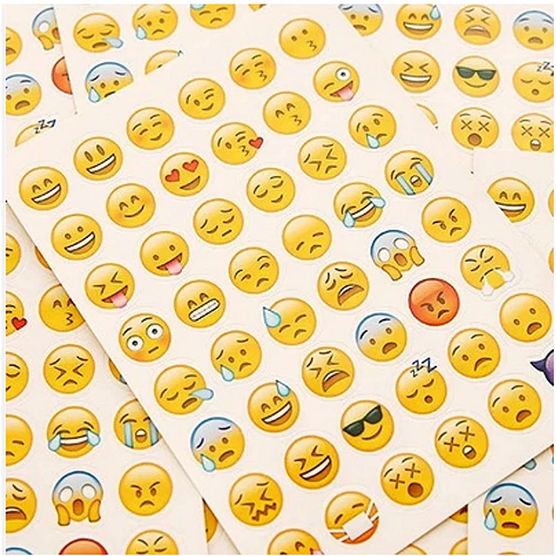 

jual 1pcs cute Emoji Smile Face Diary Stickers Posted It Kawaii Planner Memo Scrapbooking Sticker