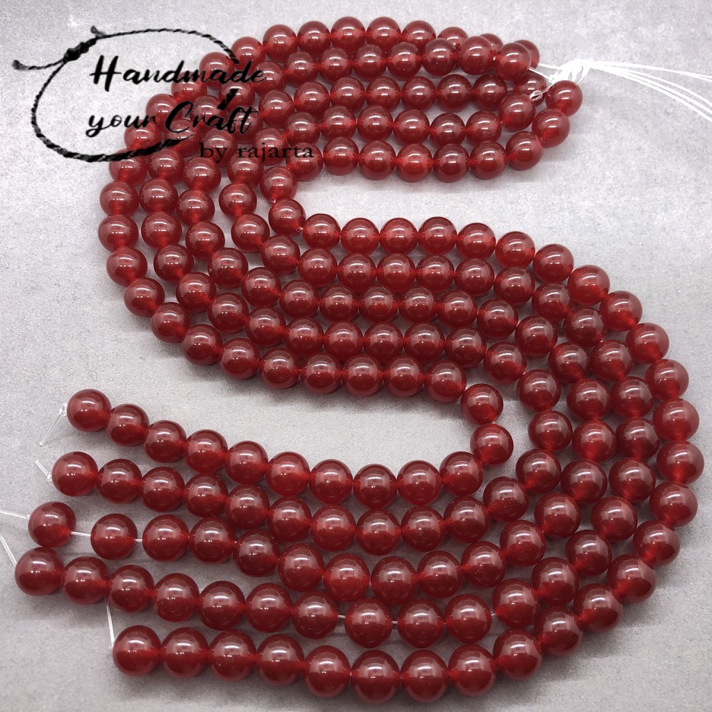 7.7 BIG SALE Dark Red Chalcedony Beads Natural Loose Stone