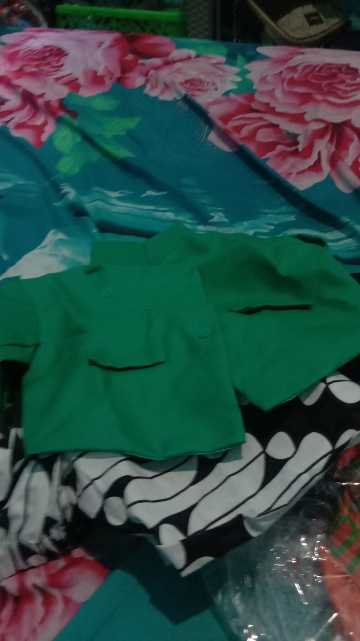 Beskap Anak | Beskap+celana Batik Putih+blangkon Samurai | Beskap Bayi | Beskap Balita Murah