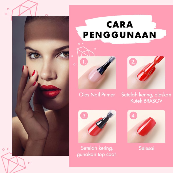 [Bisa Pilih] BRASOV Kutek Cat Kuku 8 ML Nail Polish MIX