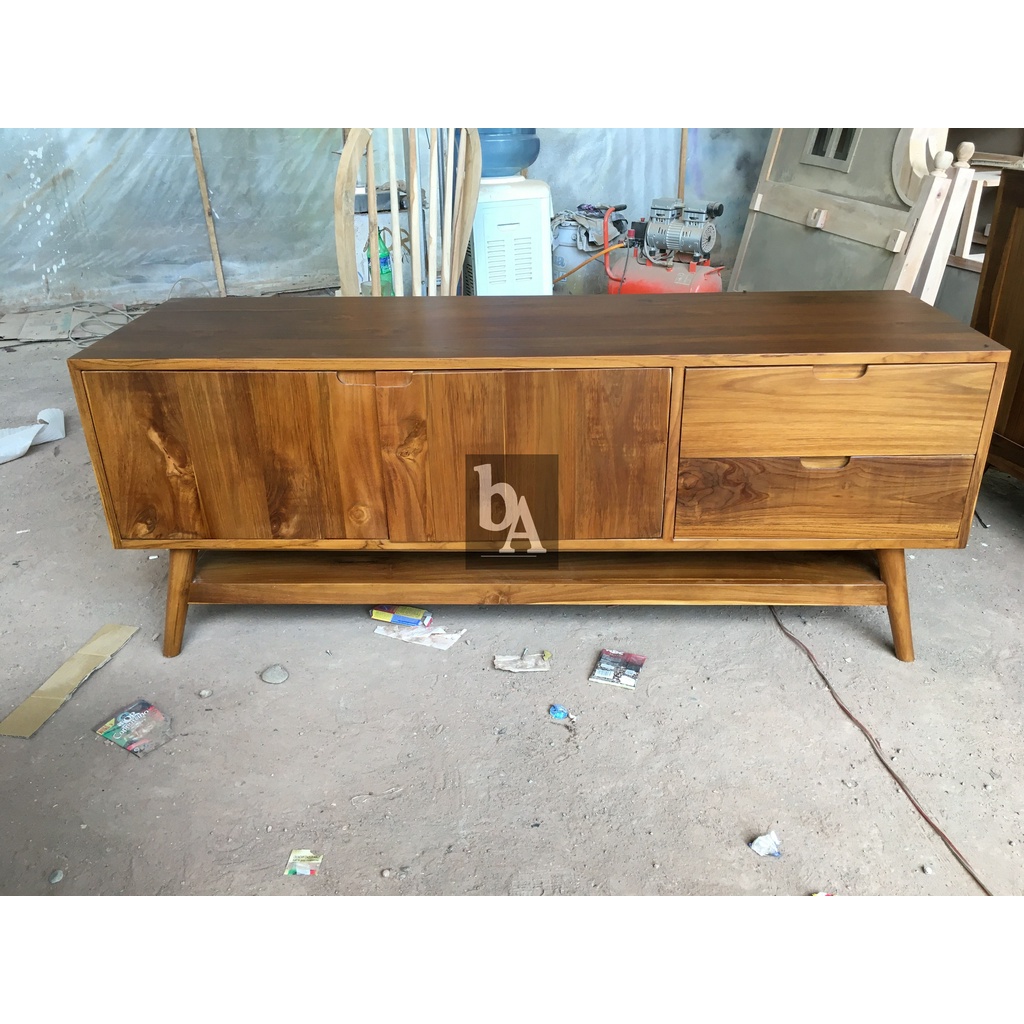 BUFFET RETRO MEJA TV LEMARI KABINET BUFFET KABINET JUAL LEMARI KABINET MURAH KABINET JATI LEMARI KAB