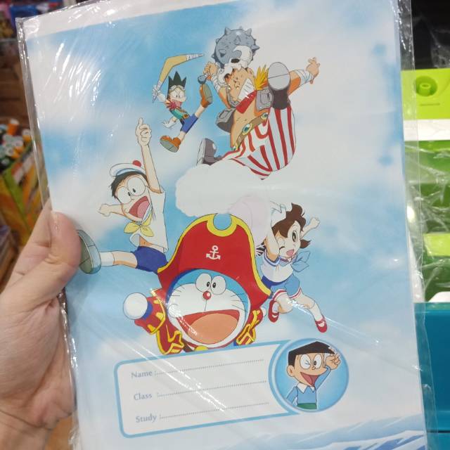  Sampul  Buku  Tulis  Quarto Karakter Doraemon Frozen Kuda 