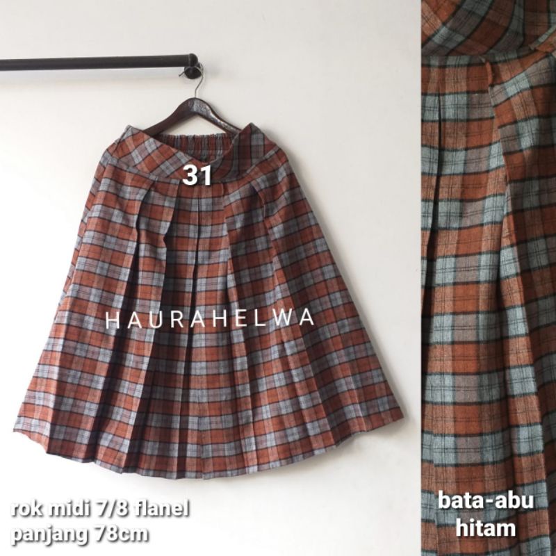 ROK FLANEL IMPORT MIDI 7/8 TARTAN HAURAHELWA-31