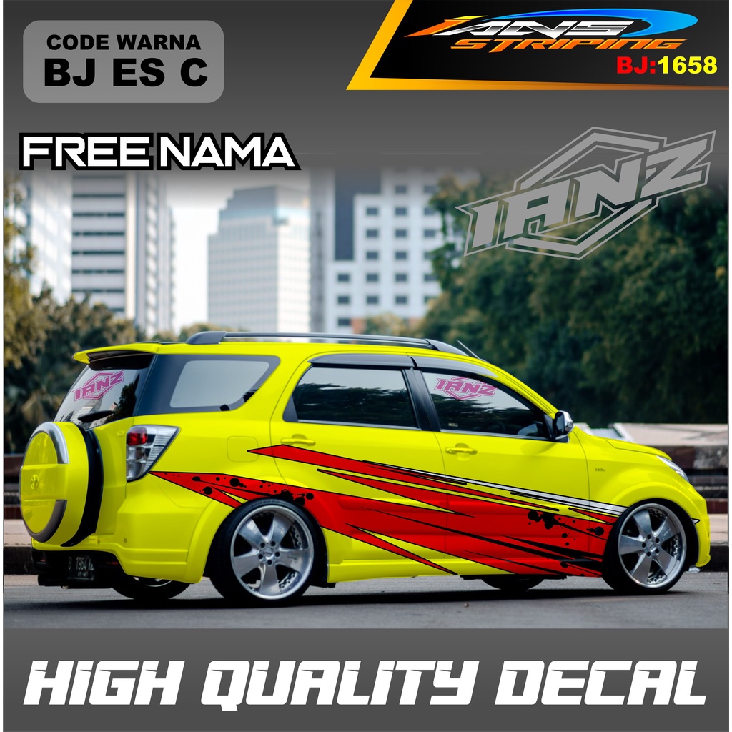 STIKER DECAL MOBIL TERIOS TERMURAH / VARIASI STICKER DECAL MOBIL AVANZA XENIA INNOVA / DECAL STIKER