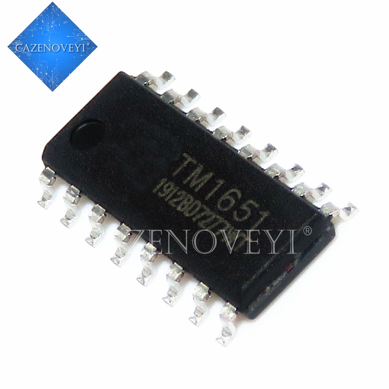 10pcs / lot panel driver IC digital LED TM1651 SOP16 4X7 Segmen 7 Tombol