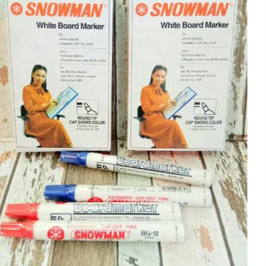 

TERMURAH!!! Spidol Whiteboard Snowman (12pcs) HITAM
