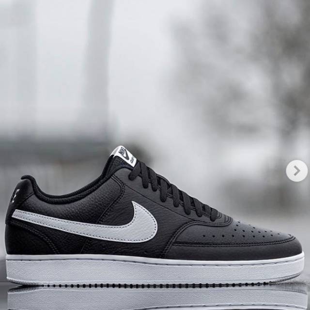 nike court vision low black white