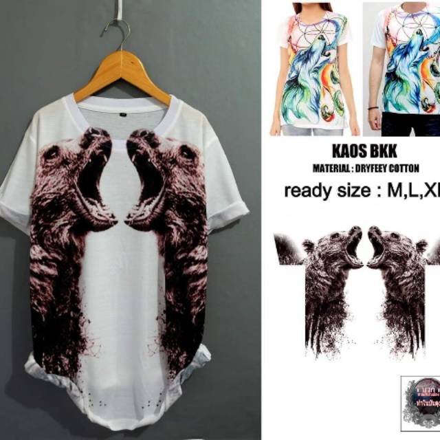 kaos bangkok 3d wolf
