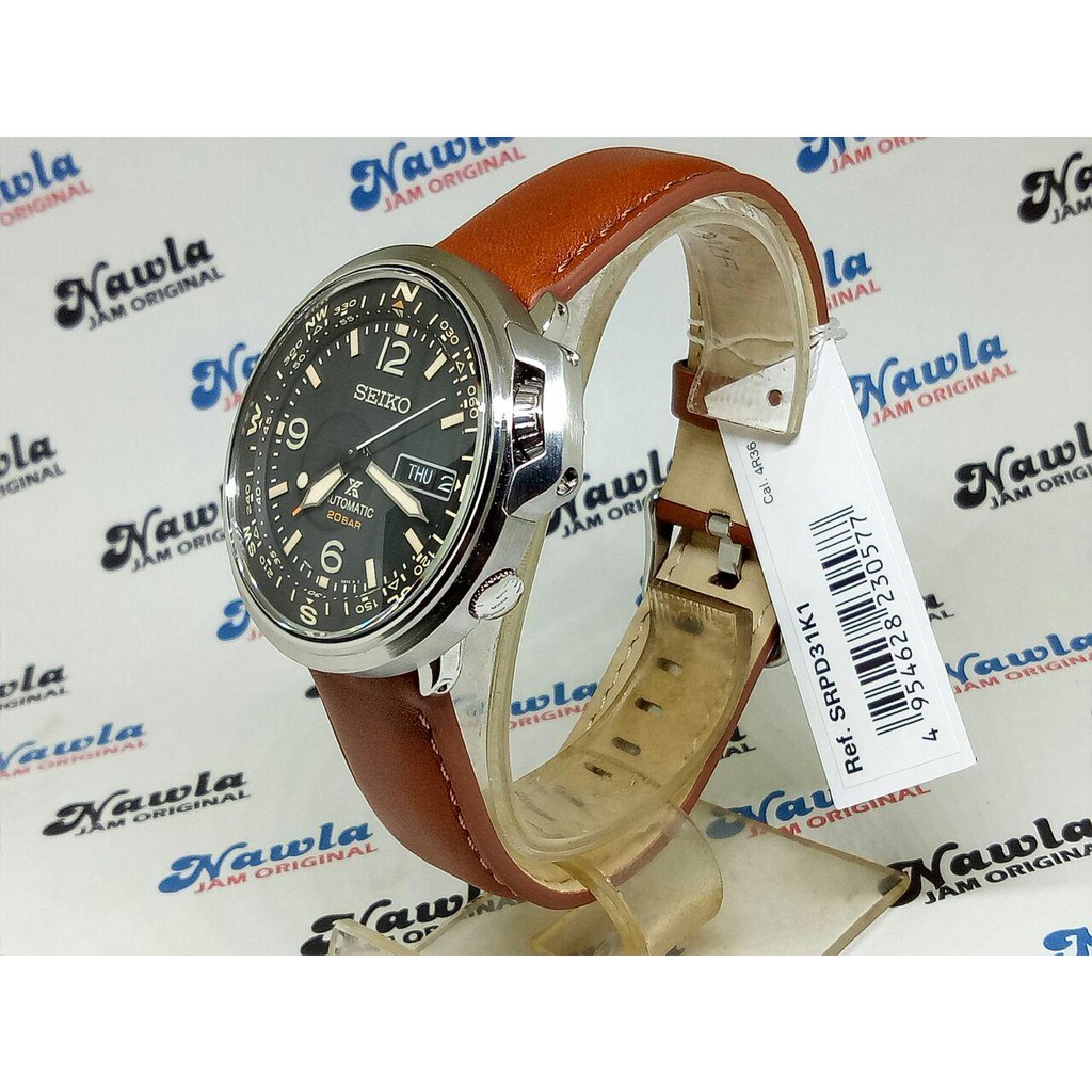 Seiko Prospex SRPD31K1 Compass Brown Leather - Jam Tangan Pria SRPD31