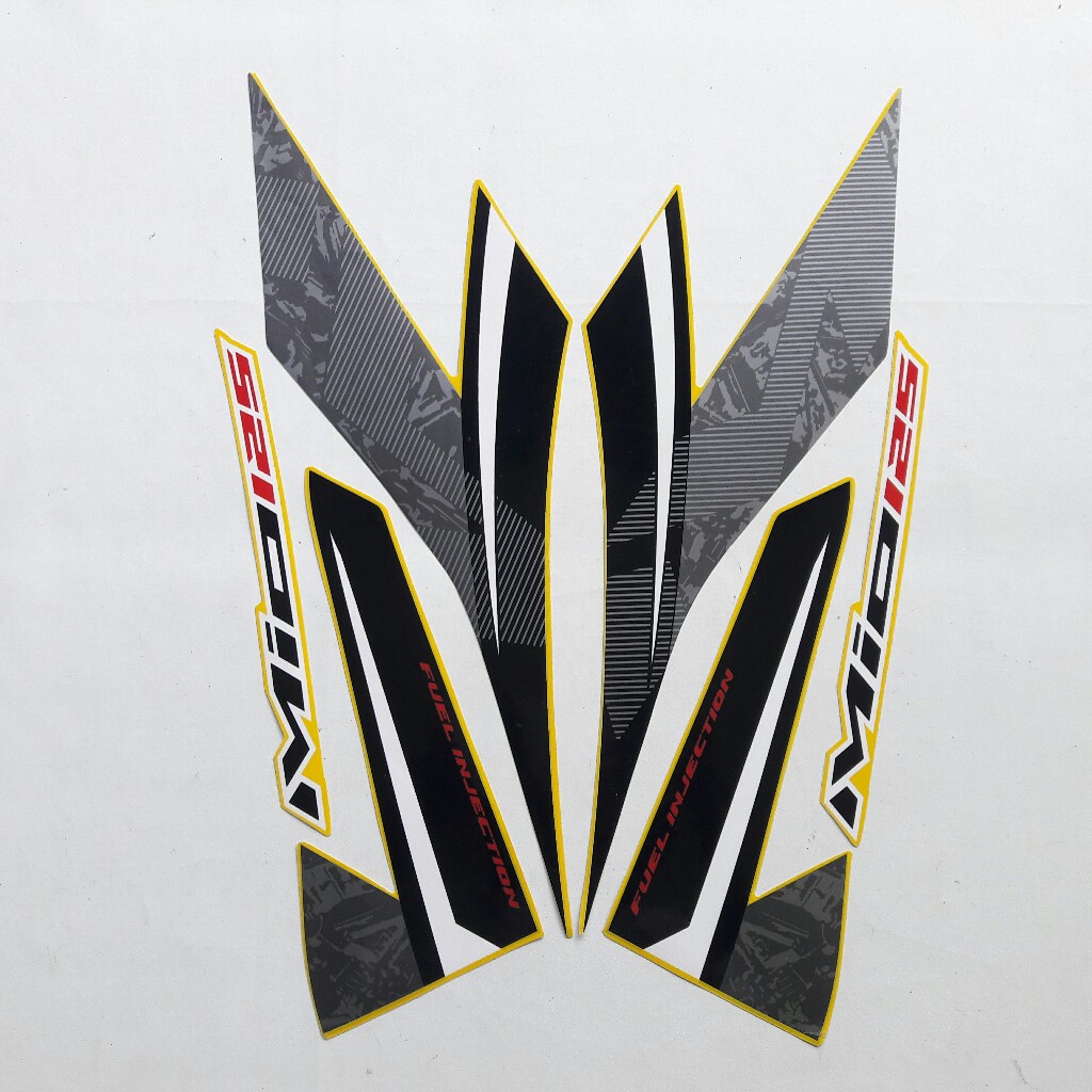 stiker motor Mio m3 125 2019 kuning