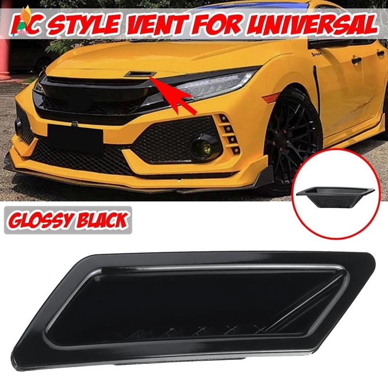 Dekorasi Ventilasi Udara Bumper Depan Mobil Universal Warna Hitam Glossy Untuk Honda Civic Audi-A4 B8 Golf BMW-E90 E80 E82 F30