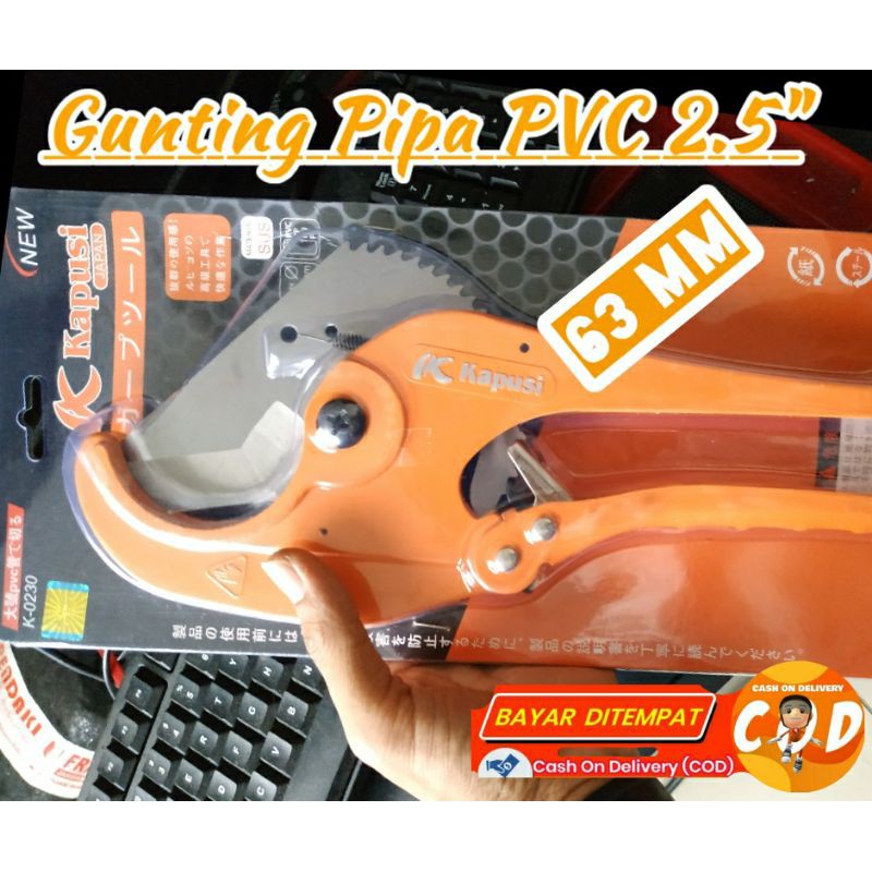 Gunting potong pipa Pvc paralon besar 2,5" 63mm