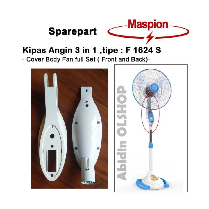 Spare angin 1 MASPION Limited tipe 3 in Jual Set kipas 1624 - Cover S F Body . part