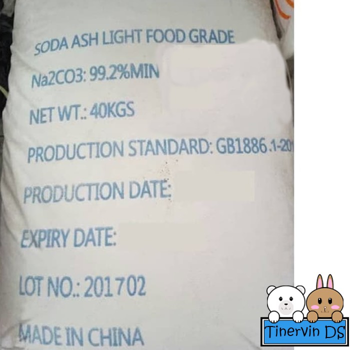 Soda Ash Light FOOD GRADE. ex. CHINA 1kg