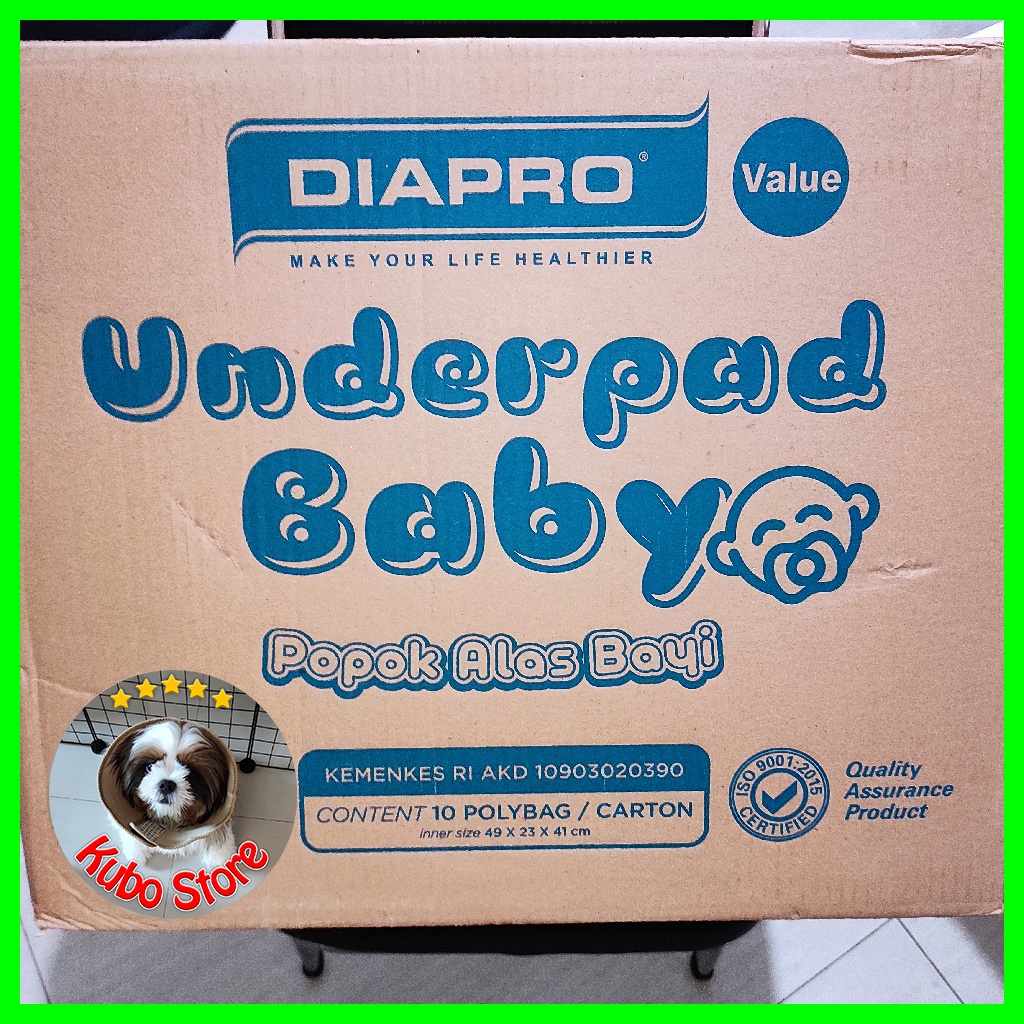 1 dus Underpad Baby Diapro 45x60 Alas Pipis Bayi Anjing Kucing Kelinci