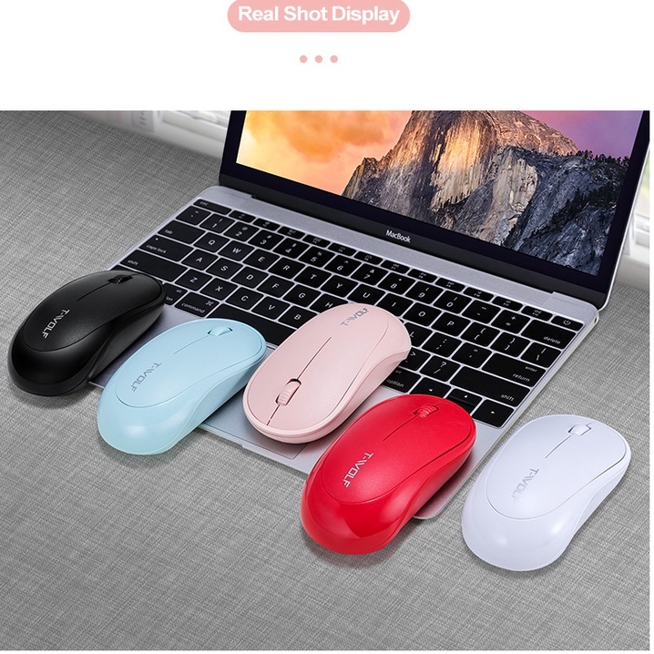 SKU-1249 MOUSE WIRELESS TWOLF Q18 TERMASUK BATERAI T-WOLF