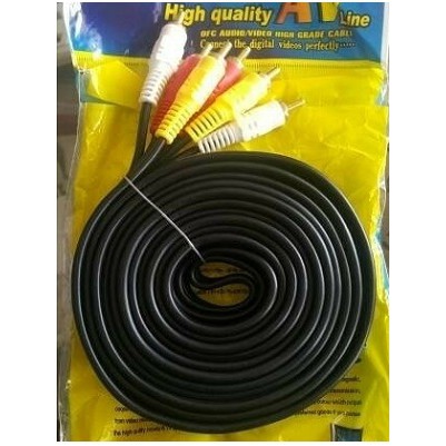 KABEL RCA 3 - 3 KABEL VIDEO AV 3 Meter - KABEL MERAH PUTIH KUNING 3M