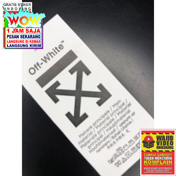 

OFF WHITE CARE LABEL WASHTAG SUPER PREMIUM CO 1X DI KIRIM 600PCS