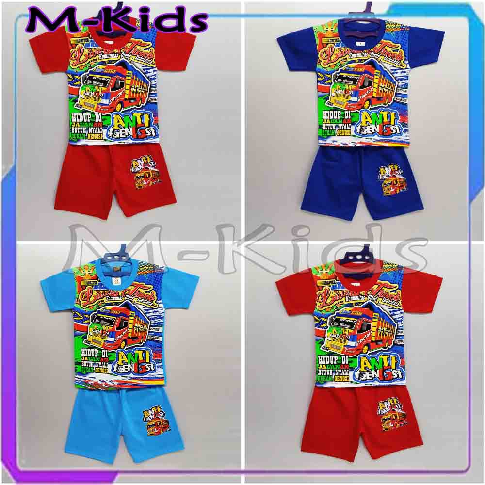 MKids88 - Baju Setelan KAOS Anak Gambar Truck Oleng / Truk Oleng