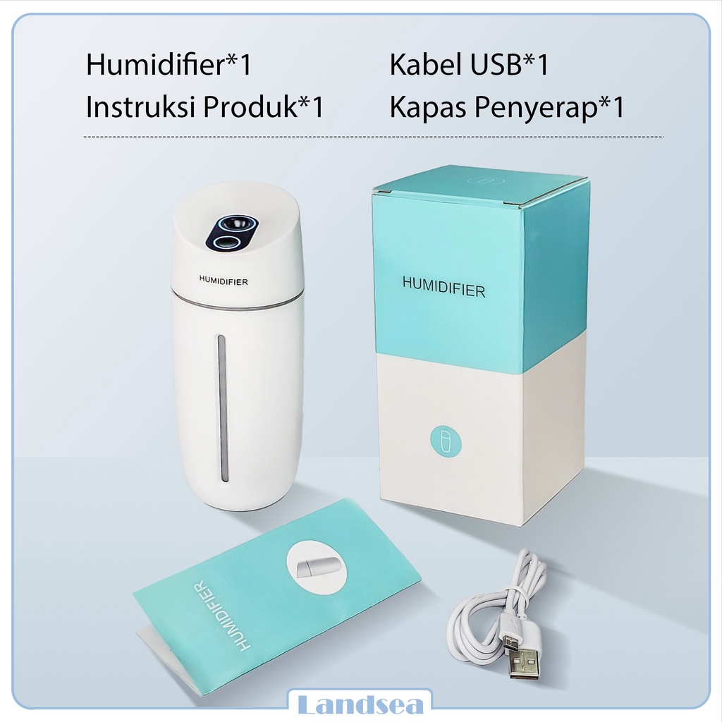 Landsea  Humidifier Air 250ml Diffuser Aroma - Pelembab Udara - Terapkan ke Essential oil