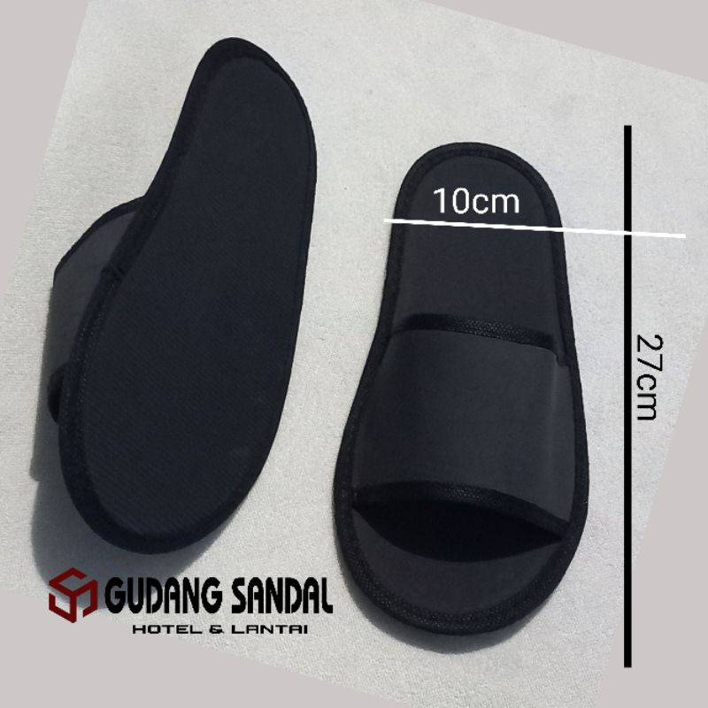 sandal #lantai #hotel #sovenir#slippers. sepon 4mili hitam full