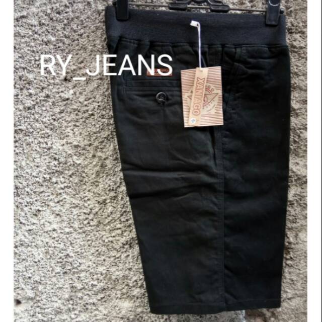 Celana pendek chinos kolor pinggang karet xaniago chino pant celana kain katun pria
