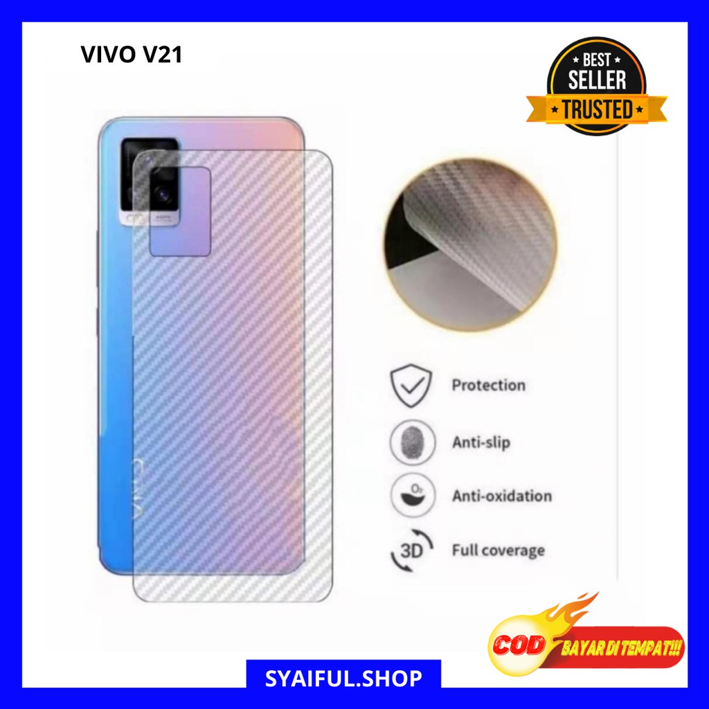 VIVO V21 SKIN CARBON KARBON GARSKIN BACK