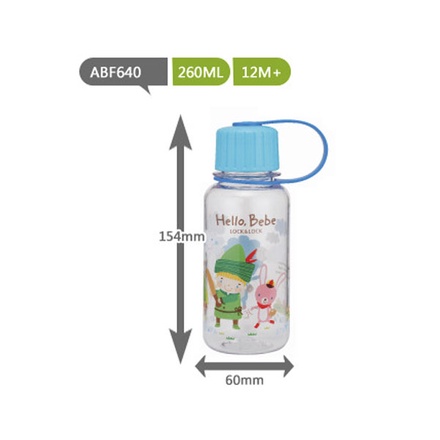 ABF 640 HBB HELLO BEBE BISFREE HANDLE STARW CUP 260ML LOCK &amp; LOCK