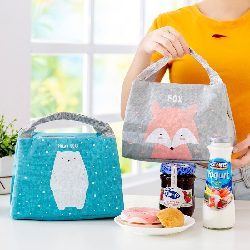 Swopply Tas Bekal Karakter Lunch Bag Cooler Tas bekal Alumunium Motif