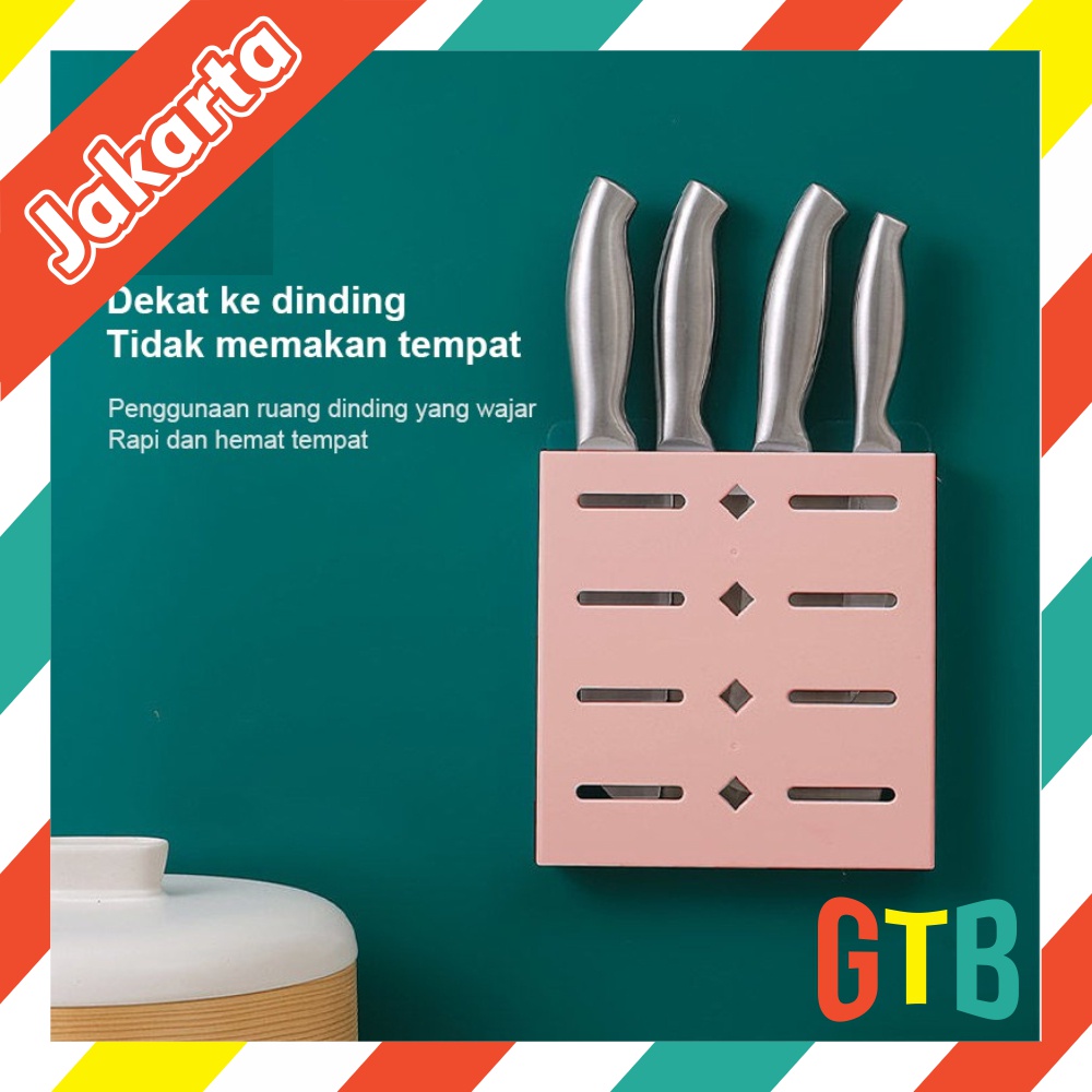 ❤️GTB❤️ Tempat Piasu Kotak penyimpanan pisau Dapur Model Tempel Dinding R399