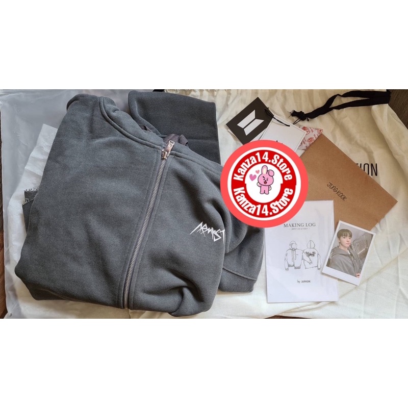 BTS - JUNGKOOK ARMYST ZIP UP HODDIE BLACK SIZE M