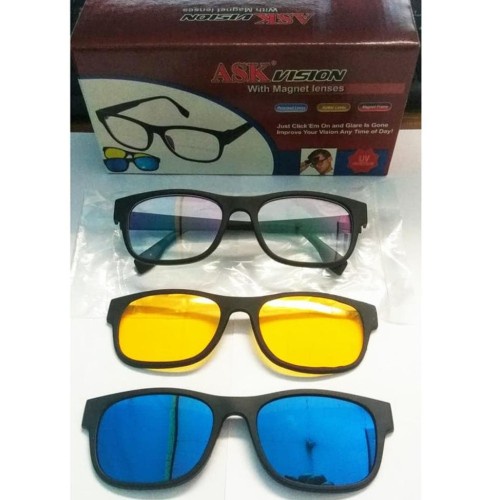 Kacamata magic vision magnet 3in1 merek ASK Vision