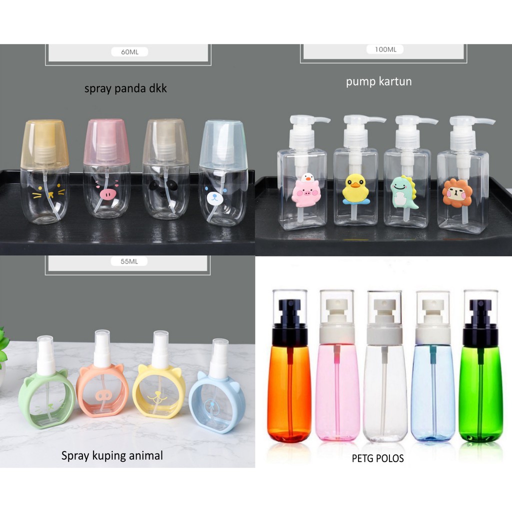  LOGU Botol  spray isi  ulang  botol  50mL 60mL 80mL 100 