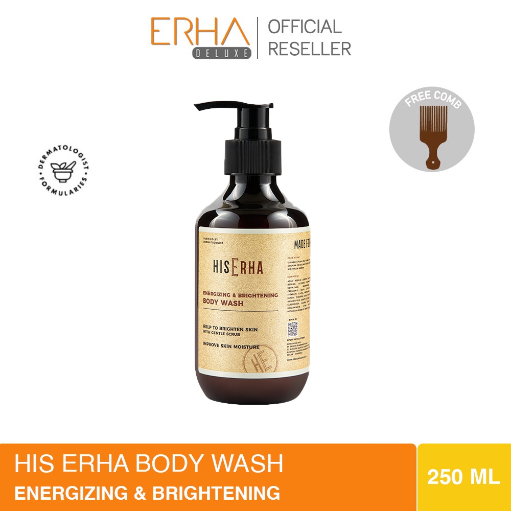 HISERHA Energizing &amp; Brightening Body Wash - Sabun Tubuh Pria
