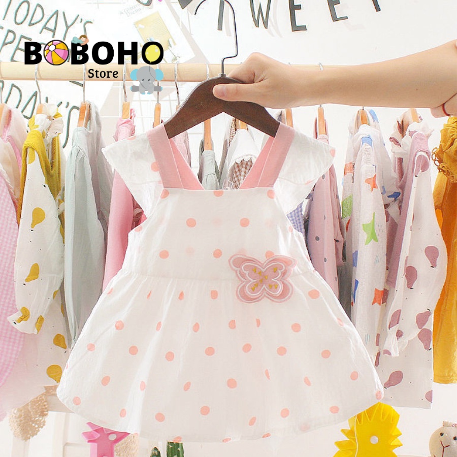 BOBOHO - DRESS IMPORT PITA POLKA ANAK PEREMPUAN / DRESS IMPORT LUCU / DRESS ANAK PEREMPUAN