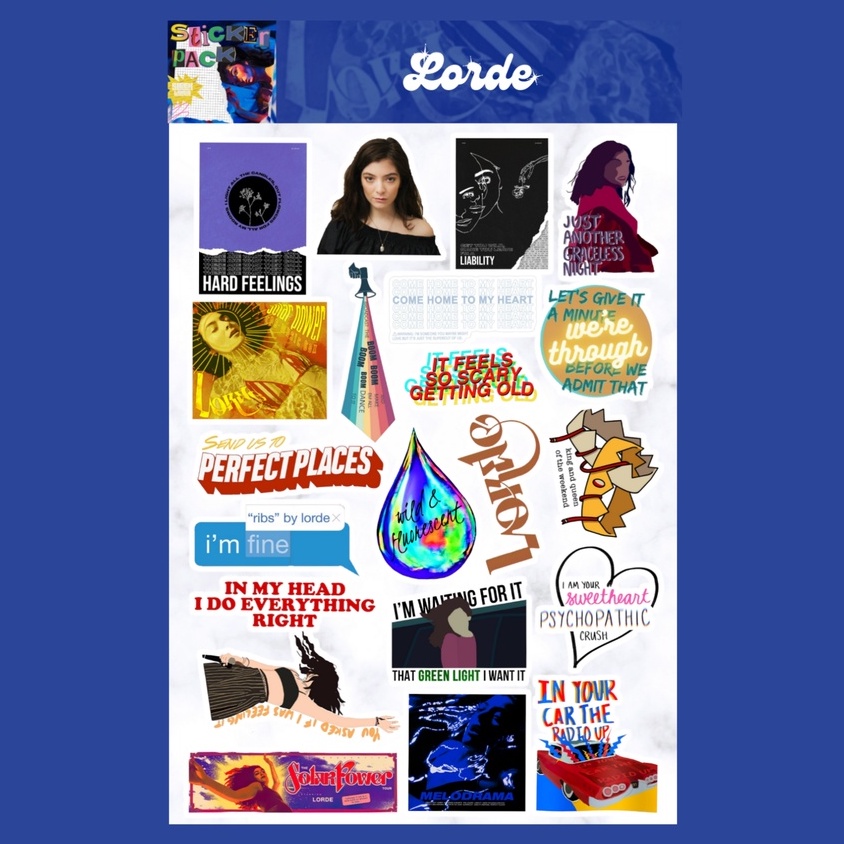 

Lorde Sticker Sheet