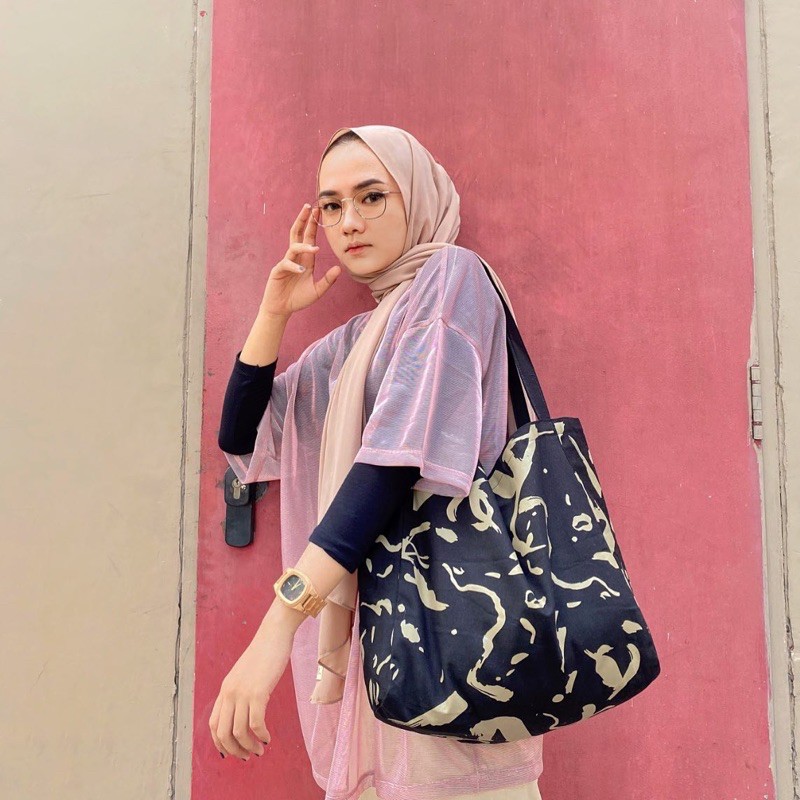 NUDIE BAGS FULL PRINT YUZZY(kanvas tebal) ( RESLETING )