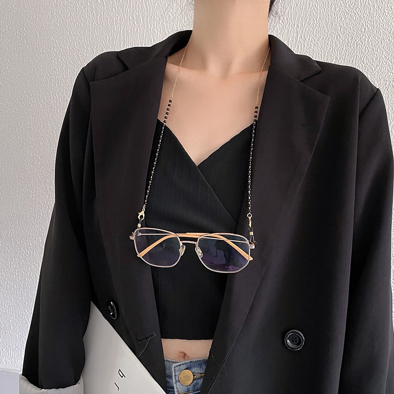 2022 Rantai Kacamata Gantung Anti Hilang / slip Hias Mutiara Gaya Korea Untuk Wanita