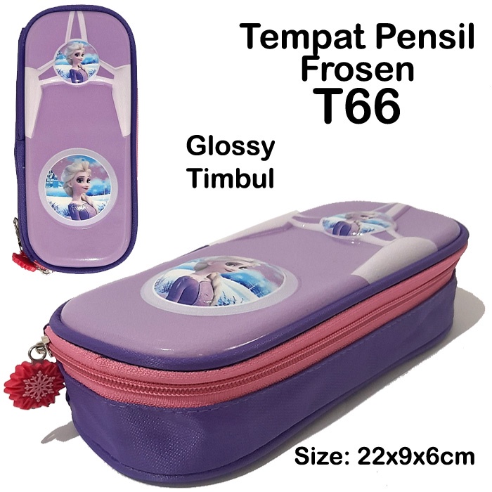 Import Tempat Pensil Anak Embos Glossy Unicorn prosen LOL Superhero Batmen Kapten Spiderman