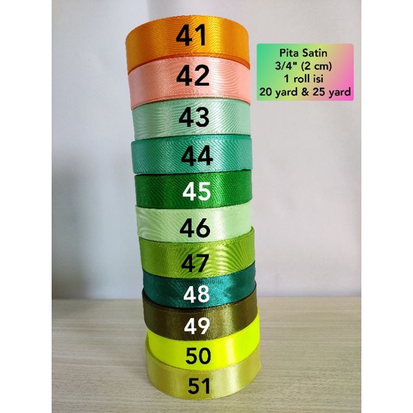 Pita Satin 2 cm /Jual Per Meter