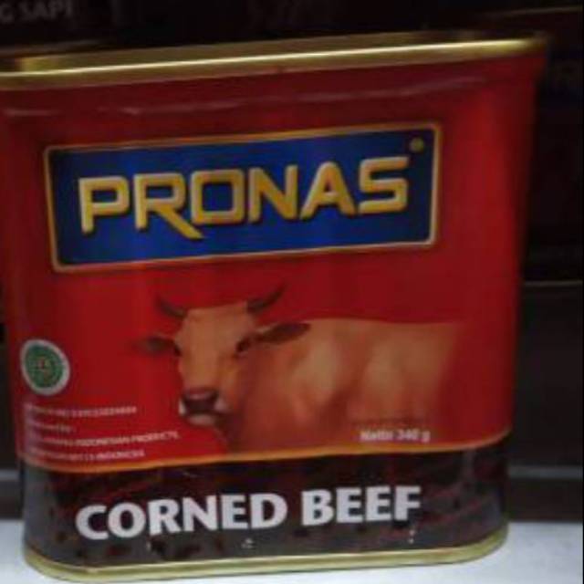 Promo Pronas corned beef kornet sapi kalengan 340gr (packing besar)