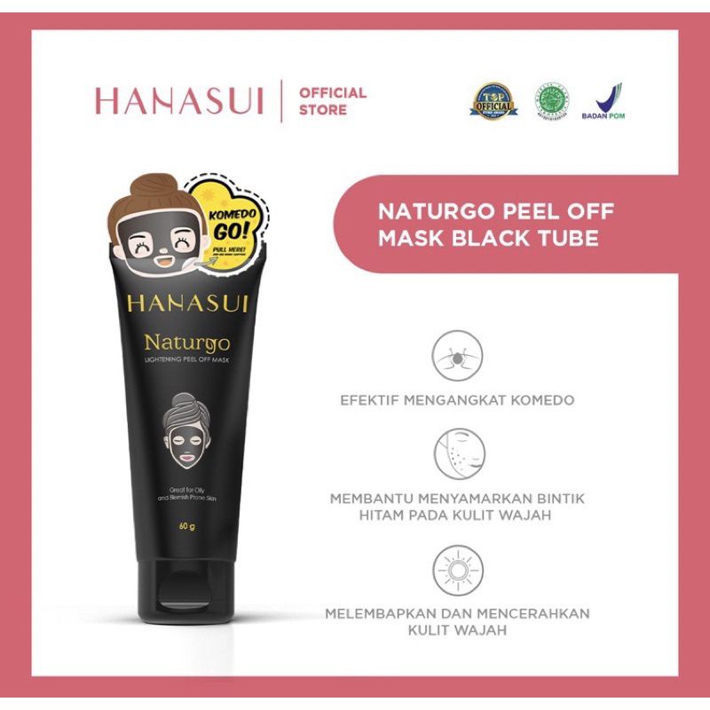 hanasui naturgo lightening peel off mask 60g