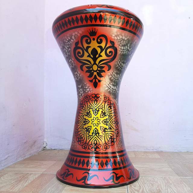 Darbuka calti dumbuk istimewa motif biru 9 inch mika aha percusion suara renyah Remon Emin