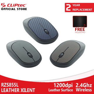 Mouse Wireless Silent Leather 1200dpi CLIPtec RZS855L