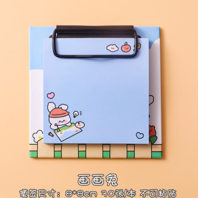 

Papan sticky notes lucu memo Board clip animal - draw rabbit