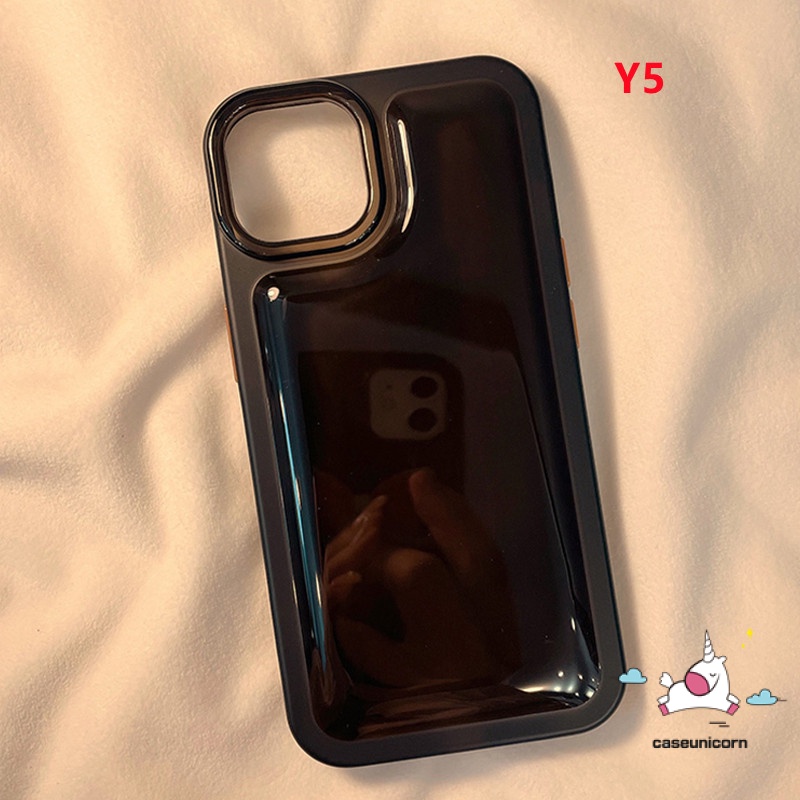 Soft Case TPU Shockproof Untuk IPhone 14 13 12 11 Pro MAX X XR XS MAX 8 7 14 Plus Color Button Shock-Absorbing Clear Shockproof Soft TPU Back Cover